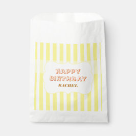 Sacolinha Feliz Aniversário Personalizado com Faixa Amarela