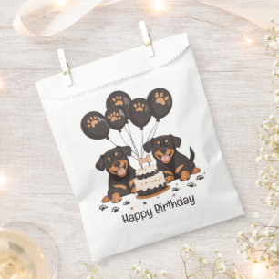 Sacolinha Feliz Aniversário Rottweiler Cães