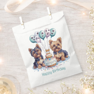 Sacolinha Feliz aniversário Yorkie Dog