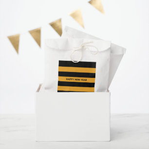 Sacolinha Feliz ano novo Preto e Amarelo