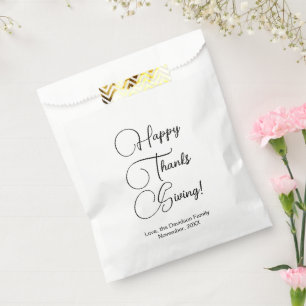 Sacolinha Feliz Dia de Ação de Graças script personalizado p