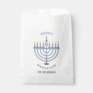 Sacolinha Feliz Festa de Hanukkah Menorah