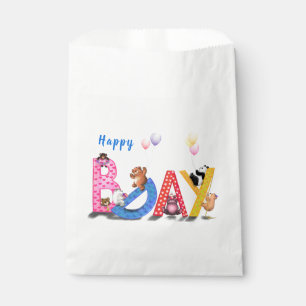 Sacolinha Feliz Festa de Urso Aniversário Favorece Bolsas