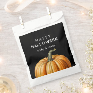 Sacolinha Feliz Halloween com abóbora vintage