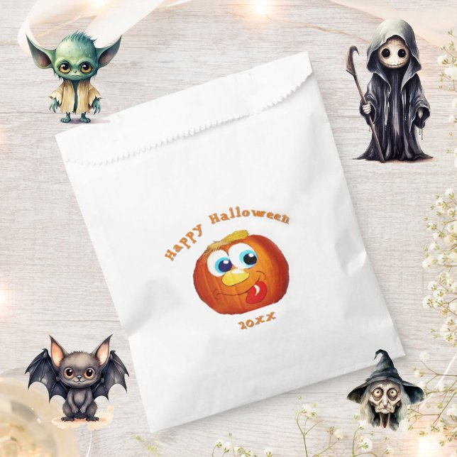 Sacolinha Feliz Halloween com Goofy Jack-O-Lantern (Criador carregado)