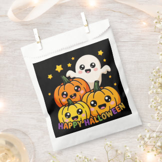Sacolinha Feliz Halloween Fantasminha Fofo & Abóboras Favor
