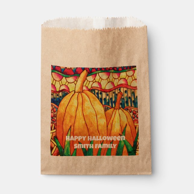 Sacolinha Feliz Halloween Pumpkin Favor Bag (Frente)