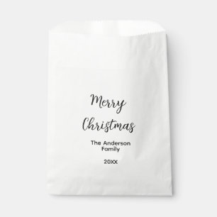 Sacolinha Feliz Natal adicione o nome da família ano texto p