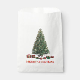 Sacolinha Feliz Natal. Árvore (design 1) com presentes