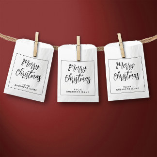 Sacolinha Feliz Natal Branco De | Mini Bolsas De Papel Peque