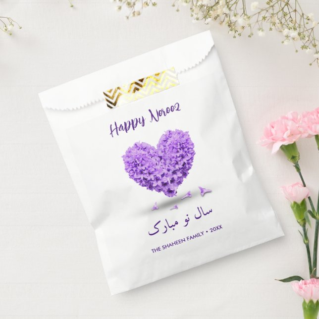 Sacolinha Feliz Noroz Lovely Purple Hyacinth Heart Buquê (Selado)