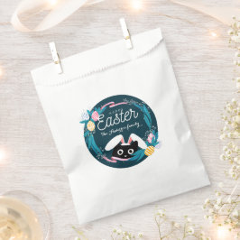 Sacolinha Felz pascoa, Gato Negro com orelhas de coelho