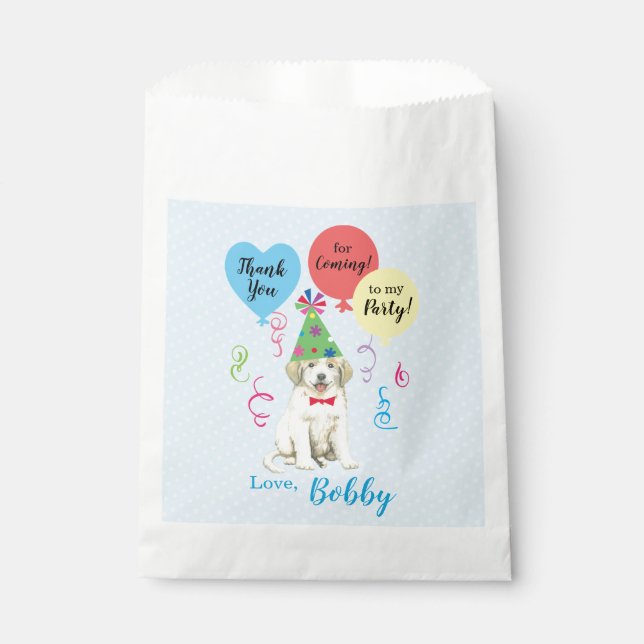 Sacolinha Festa de aniversário Balões Excelente Pirenéus Fav (Frente)