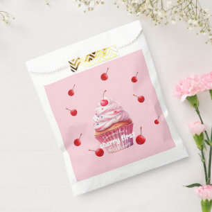 Sacolinha Festa de Aniversário da Bebê Rosa com Cereja e Cup