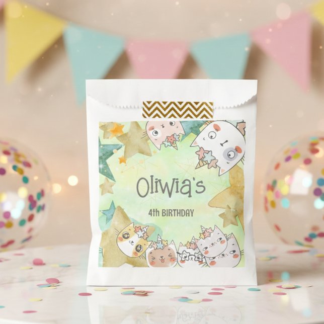Sacolinha Festa de aniversário da Magic Caticorn Favor Bag (Criador carregado)