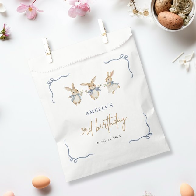 Sacolinha Festa de aniversário de 3 anos de Páscoa de Coelhi (Criador carregado)