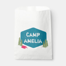 Sacolinha Festa de Aniversário de Acampamento Personalizada