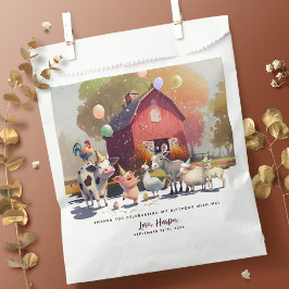 Sacolinha Festa de aniversário De Animais De Exploração