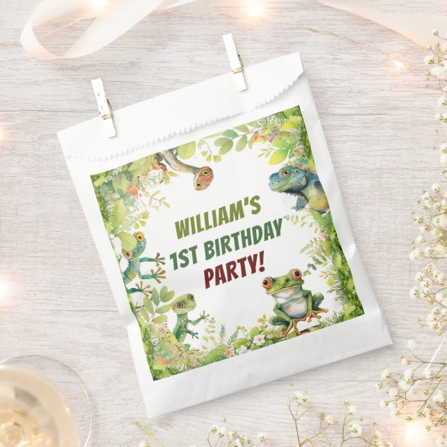 Sacolinha Festa de aniversário de Apresentação de Répteis (Cortado)