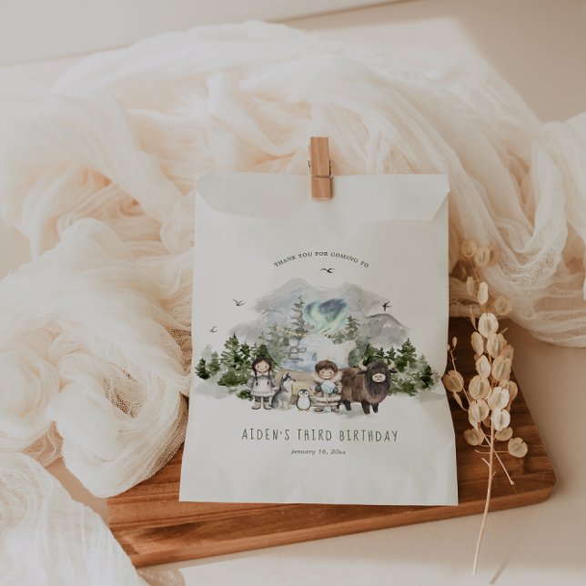 Sacolinha Festa de aniversário de Aventura Árctica (Criador carregado)