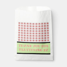 Sacolinha Festa de aniversário de borboleta coral