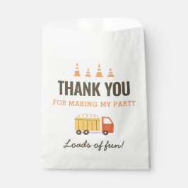Sacolinha Festa de aniversário de Caminhão de Construção