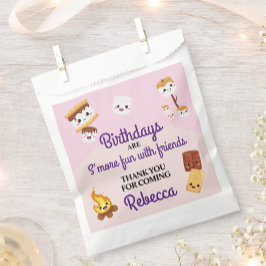 Sacolinha Festa de aniversário de Campout de S'mores Cute