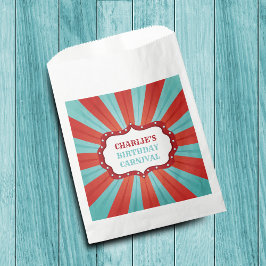 Sacolinha Festa de aniversário de Carnaval de Circo Retroati