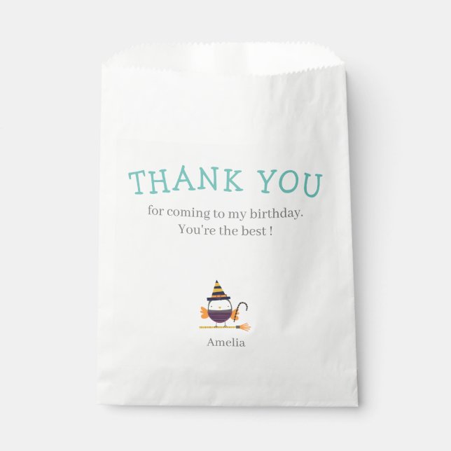 Sacolinha Festa de Aniversário de criança da Coruja Floresta (Frente)