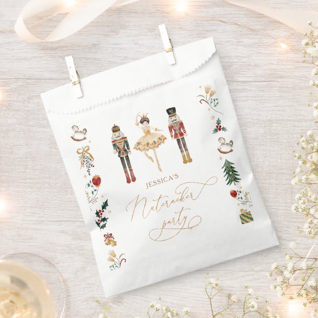 Sacolinha Festa de aniversário de criança do Nutcracker bail (Cortado)