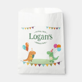 Sacolinha Festa de aniversário de Dinossauro de Cartoon