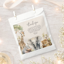 Sacolinha Festa de Aniversário de Fotos de Animais Selvagens