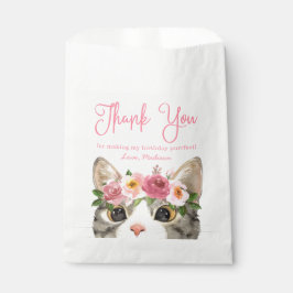 Sacolinha Festa de aniversário De Gatinho De Água Doce Obrig