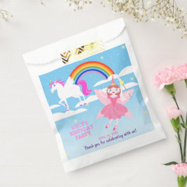 Sacolinha Festa de aniversário de magia de Unicórnio e Fada