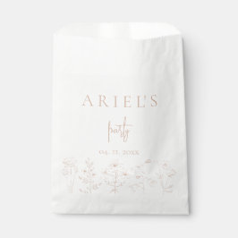 Sacolinha Festa de aniversario de meninas floral elegante pe