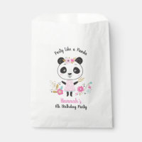 Festa de aniversario de meninas rosa-branca-panda
