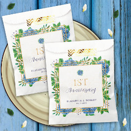 Sacolinha Festa de Aniversário de Papel de 1rua de Hydrangea