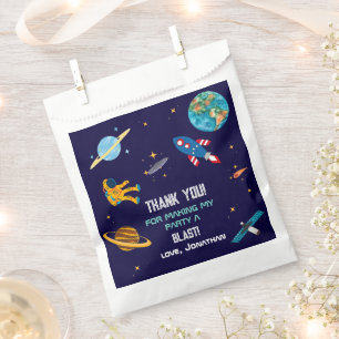 Sacolinha Festa de aniversário de Rapariga de Planetas Espac