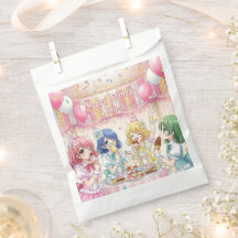 Festa de Aniversário de Sorvete de Menina de Anime