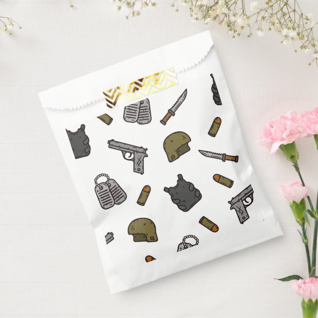 Sacolinha Festa de aniversário militar (Selado)