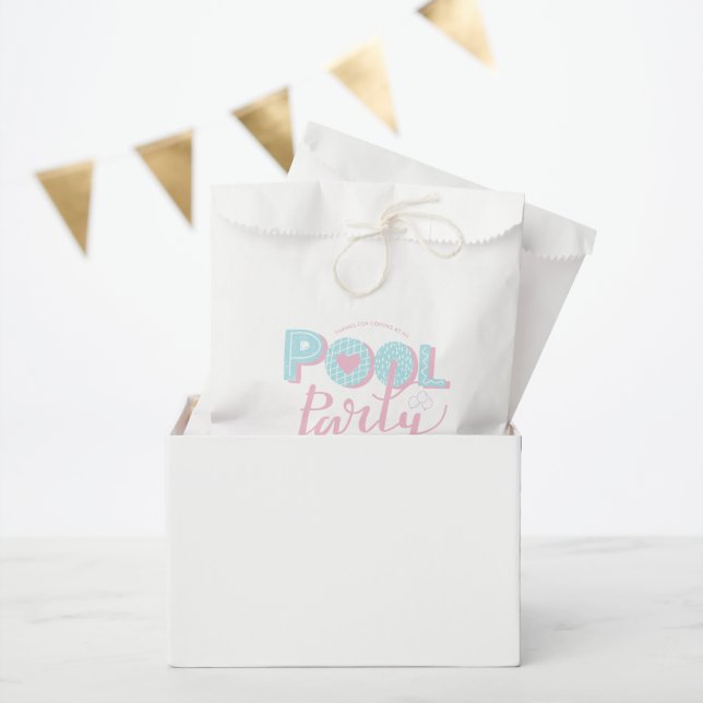 Sacolinha Festa de aniversário na piscina para qualquer idad (Festa)