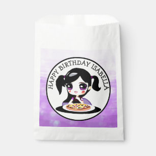 Sacolinha Festa de Aniversário Personalizada de Anime Menina