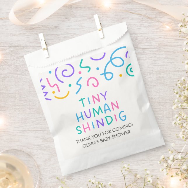 Sacolinha Festa de Chá de Bebê Humano Pequeno (Cortado)