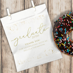 Sacolinha Festa de formatura de Script Dourado Personalizada