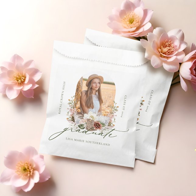 Sacolinha Festa de formatura Ocidental de Boho Cowgirl (Boho Cowgirl Country Western Graduation Party Favor Bag)