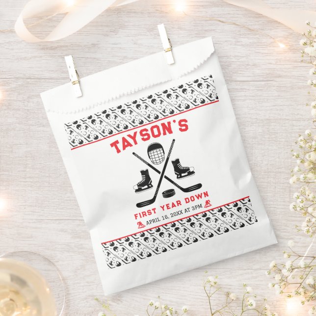 Sacolinha Festa de primeiro aniversario de Hóquei no Jogo (Cortado)