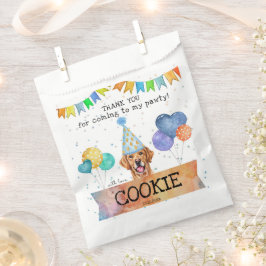 Sacolinha Festa do Cachorro Golden Retriever Obrigado Comida