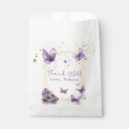 Sacolinha Festa Floral de Chá de fraldas Roxo de Garota