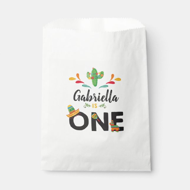 Sacolinha Fiesta First Birthday Favor Bag (Frente)