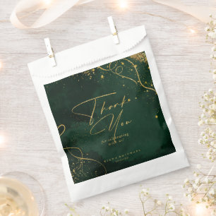 Sacolinha Fine Lines Dourado Abstrato Wedding Emerald ID867